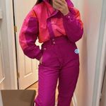 Inside Edge Women’s Vintage One Piece Snow Ski Suit Magenta Pink Orange sz Med Photo 1
