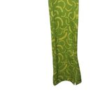 ZARA  Womens Pants Flared‎ Jacquard Trouser Slit Ankle Retro Lime Green Medium Photo 2