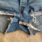 Levi's 501 High Rise Hidden Button Fly Distressed Raw Hem Denim Jean Shorts Photo 5