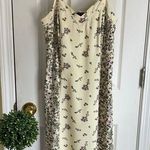Kaari Blue Floral Cream Dress Photo 0