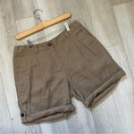 Eileen Fisher  Shorts organic linen womens Brown (size 6) breathable mom classic Photo 0