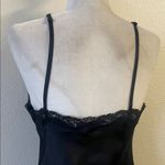 Victoria's Secret  Tease Satin Lace Trim Mini Slip Gown S *Black* Vintage Photo 6