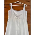 Lulus NWT  Luxe Loveliness White Satin Backless Mermaid Maxi Dress Bridal Gown S Photo 3