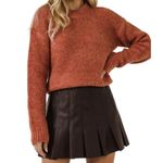 English Factory NWT  Round-neck Knit Sweater In Terracotta WOOL BLEND Photo 1