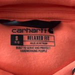 Carhartt Relaxed Fit Hoodie Womens Small Coral Pullover Streetwear Workwear Y2K Photo 5