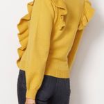 dRA Los Angeles Yellow Ruffle Chic Sweater Photo 4