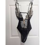 ZARA lace tulle bodysuit black size Small Photo 1