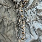 Madewell XL - MAEVE by Anthropologie - Blue Ruffle Denim Top Photo 1