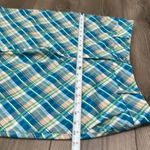 GG Blue High Rise‎ Bermuda Stretch Golf Shorts Blue Plaid Size 12 Photo 6