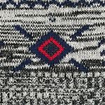 Roxy Grey Knit Cardigan with Geometric Designs Size Medium Photo 8