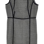 Talbots Petite Eyelet Midi Dress Church Office Career Black White Preppy Size 8P Photo 0