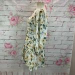 Avant Look Women's Puff Sleeve Off The Shoulder Floral Pleated Dress Cream Size Size L Photo 8