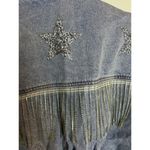 Blue B Collection Women’s Blue jean Denim Jacket Star Bedazzled Detail Photo 6