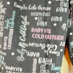 Goodnight Kiss Size Medium Fleece Sleep Pant Drawstring Stretch Waistband Black Photo 3