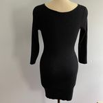 Almost Famous Ribbed Cut-Out Long Sleeve Dress- Black- Size Large Photo 5