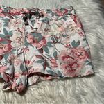 Loft Linen Shorts White Pink Turquoise Floral XL Photo 2