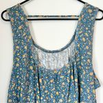 Natural Life Floral Free Spirit Tank Top - Blue and Yellow - Size: Medium Photo 4