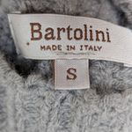 Bartolini Sleeveless Mock Neck Cable Knit Wool Sweater Gray Size S Photo 3