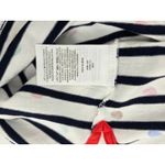 Boden Striped Long Sleeve Shirt Rainbow Polka Dot Cotton Boat Neck Women US 8 White Photo 6