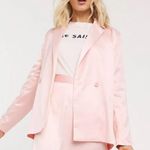 ASOS  - Heartbreak Satin Double Breasted Blazer in Pink Photo 7