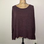 American Eagle  Womens size M Purple Long Sleeve Knit Open Back Top Round Neck Photo 11