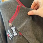 Disney VTG Gray Mickey Mouse Sweatshirt with Red Accents and Flowers VNeck Sz M Photo 5