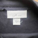 J.Jill Womens Navy Blue Ponte Jersey Dress Ruffle Wrap Skirt Knee Length Sz S Photo 6