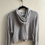 Z Supply  Grey Sweater Hoodie Womens S Crop Top Lounge Photo 3