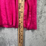 Chico's  Shirt 1 M Hot Pink 100% Linen Tunic Blouse Roll Tab Sleeve Travel Chic Photo 8