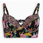 Torrid roses leopard 4x DD/F underwire strappy bikini top Photo 0