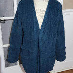 Barefoot Dreams  Womens Dark Teal Cozychic Boardwalk Cardigan Sweater‎ Large Photo 0