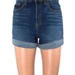 Sneak Peek Women's Blue Dark Wash High Waisted Cuffed Denim Jean Shorts Size S Photo 0