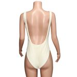MONDAY SWIMWEAR Sardinia One Piece Swim, Ivory Crochet, Large White Photo 6