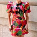 Rebecca Vallance Copacabana Shimmer Geo Mini Dress Size 0 NWT Black Photo 13