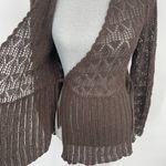 Beyond Threads Open Knit Alpaca Wrap Sweater V Photo 2