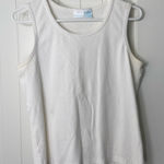 Pro Spirit  women’s white ribbed stretch sleeveless thick strap tank top shirt XL‎ Photo 0