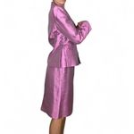 Anne Klein Pink satin 2-piece suit with corset-style sides Photo 6