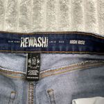 REWASH  Shorts‎ Womens 13 Button Fly High Rise Distressed Stretch Blue Denim 31x2 Photo 2
