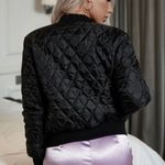 Eilly Bazar New Midnight Black Quilted Jacket Size Medium Photo 2