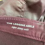 AG Adriano Goldschmied Wine Faux Leather The Legging Ankle - Size 28R - Skinny Photo 3