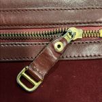 Cartier Vintage  Burgundy Suede Bag w/ Leather Trim & Logo Emboss Crossbody Photo 5