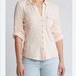 Caslon NWT  Nordstrom Roll Tab Knit Button Down in Peach - Size XXL Photo 0
