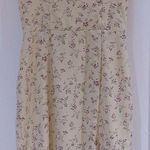 Yellow Floral Split Midi Dress Size L petite Photo 0