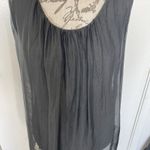 Pinto Ranch Womens Blouse Sz Medium Silk Feminine Romantic Flirty Boho Bohemian Black Photo 6