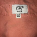 Crown & Ivy  Beach Womens Button Up Shirt Top Orange Size XS Photo 3