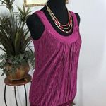Iz Byer  Califonia Women Tank Top Size S Sleeveless Open Back Banded Hem Purple Photo 2