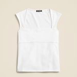 J.Crew Squareneck cap-sleeve top in stretch cotton blend size XL Photo 1