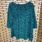 Ava & Viv Ava &‎ Viv Teal Animal Print Blouse Size 2X Photo 1