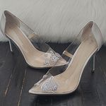 Betsey Johnson Bridal I Do Pumps Women's Size 9.5 Silver Photo 0
