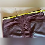 Marc New York  Burgundy Velvet Faux Leather mini  Skirt XL  polyester spandex Photo 5